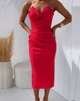 Margaret | Draped Midi Dress